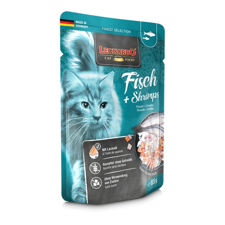 Leonardo Finest Selection Ryby Z Krewetkami Saszetka 85g