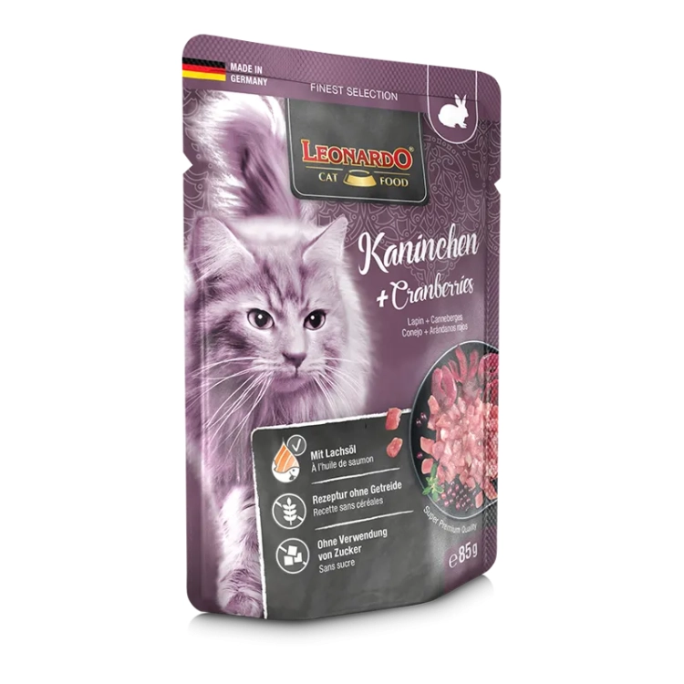 Leonardo Finest Selection Królik Z Żurawiną Saszetka 85g
