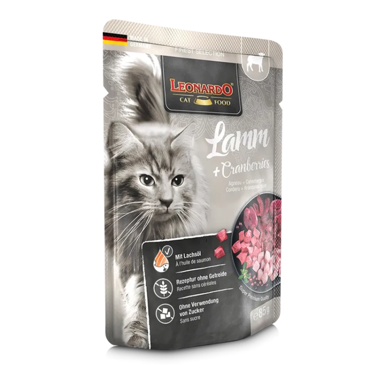 Leonardo Finest Selection Jagnięcina Z Żurawiną Saszetka 85g