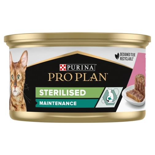 Pro Plan Cat Sterilised Pasztet Z Tuńczykiem I Łososiem  Puszka 85g