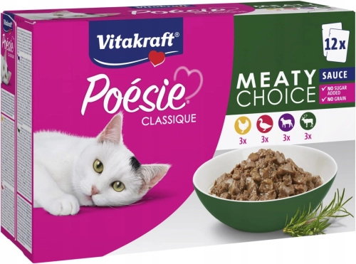 Vitakraft Poesie Classique Meaty Choice Mix Smaków 12x85g
