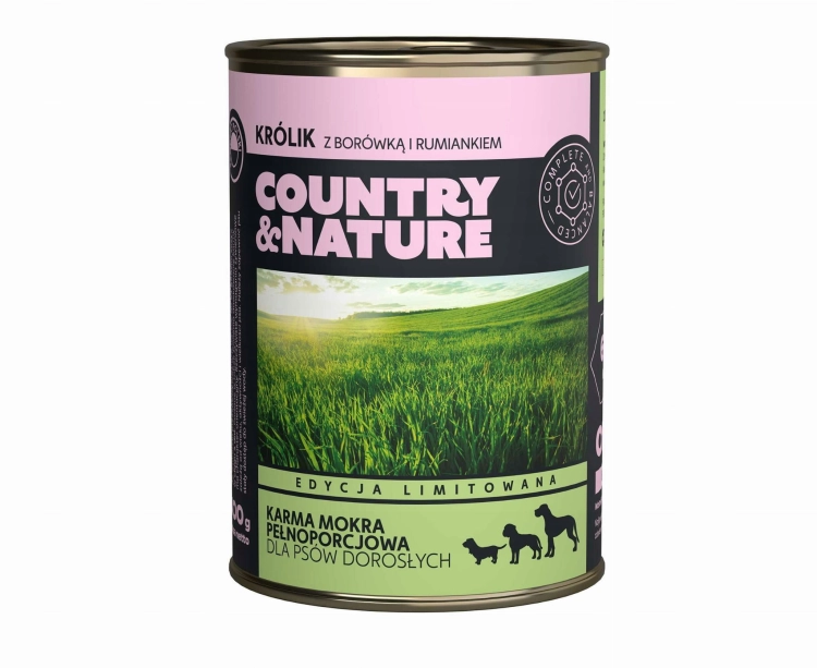 Country&Nature Grain Free Królik Z Borówkami 400g