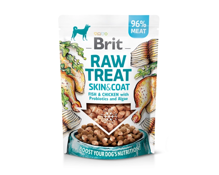 Brit Raw Treat Skin&Coat Ryba&Kura 40g