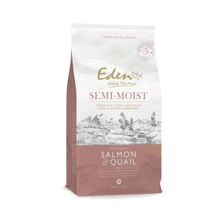 Eden Półwilgotna Karma Dla Psa Łosoś Z Przepiórką 2kg