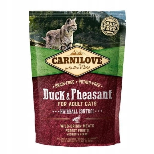 Carnilove Sucha Dla Kota Odkłaczająca Kaczka&bażant 400g