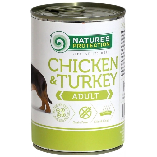 Nature's Protection Pies Kurczak Z Indykiem 400g