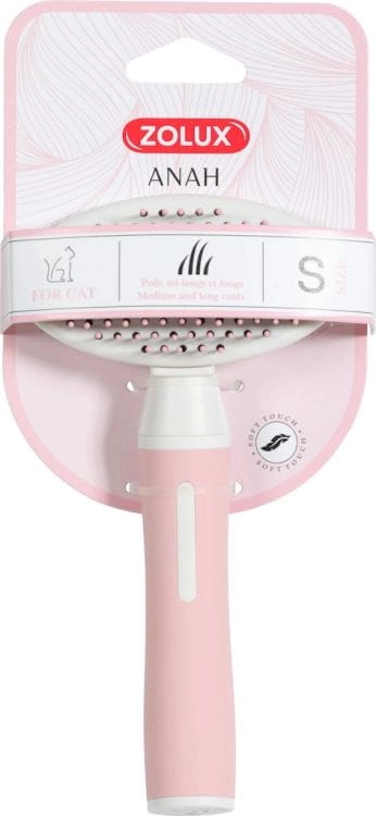 Zolux Anah Cat Szczotka Miękka Wysuwane Zęby Mała