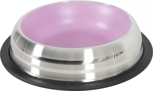 Zolux Miska Antypośliz Inox Merenda 225ml Różowa