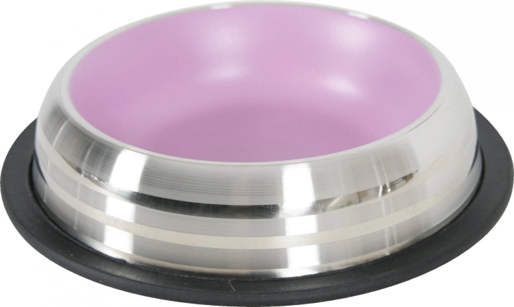 Zolux Miska Antypośliz Inox Merenda 225ml Różowa