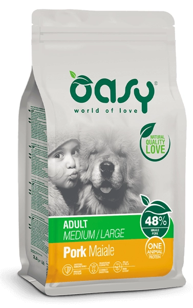 Oasy One Protein Medium Large Wieprzowina 2,5kg