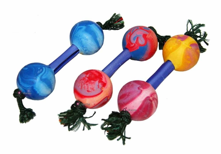 Sumplast Zabawka Dla Psa Hantel Ze Sznurkiem 14cm