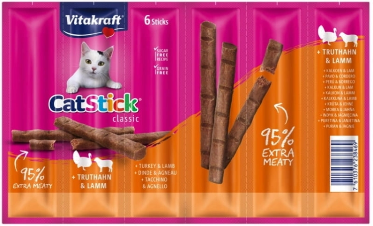 Vitakraft Cat Stick Mini Indyk/jagnięcina 6x6g