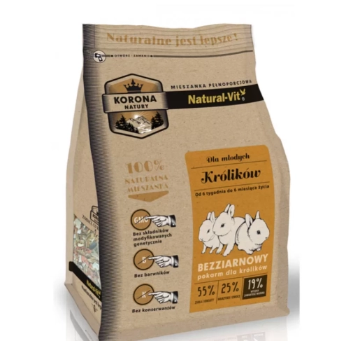 Naturalvit Korona Natury Karma Dla Królika Junior 750g