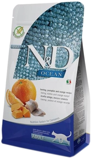 N&D Cat Ocean Śledź&Orange&Pumpkin Adult 300g