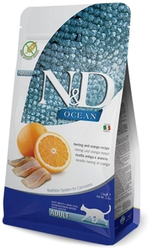 N&D Cat Ocean Śledź&Orange Adult 1,5kg