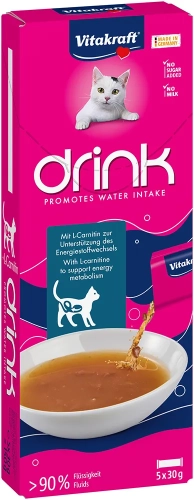Vitakraft Cat Vita Drink Łosoś&L-karnityna 5x30g