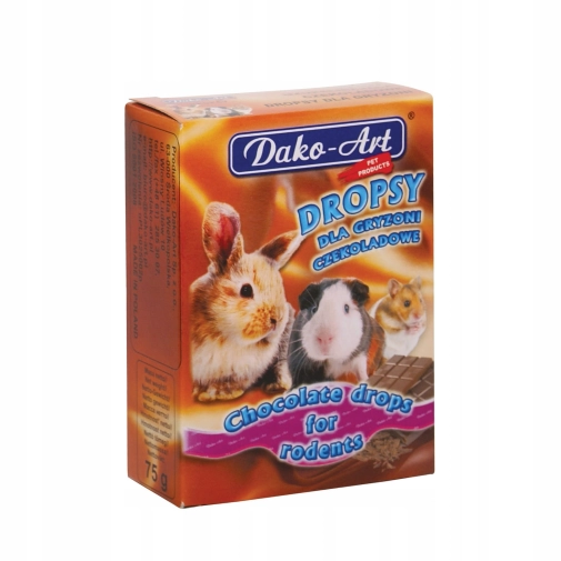 Dako-art Dropsy Dla Gryzoni Czekoladowe 75g