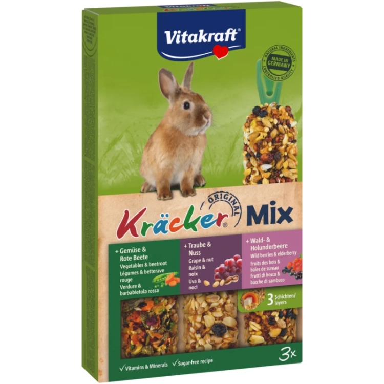 Vitakraft Kracker Dla Królika Trio Popcorn/Warzywa/Orzechy 3szt.