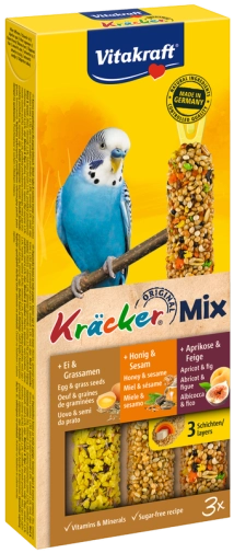 Vitakraft Kracker Dla Papug Falistych Trio Jajo/Morela/Miód 3szt.