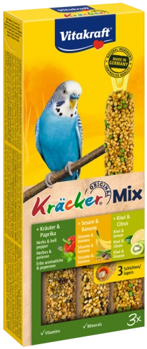 Vitakraft Kracker Dla Papug Falistych Trio Kiwi/Banan/Papryka 3szt.