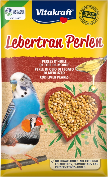Vitakraft Witaminy Dla Papugi Lebertran Perlen 20g
