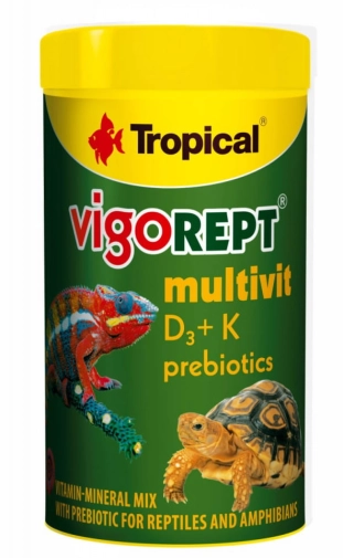 Tropical Vigorept Multivit D3+k Dla Gadów 100ml/70g