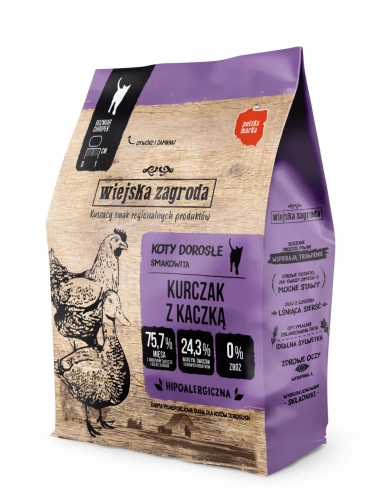 Wiejska Zagroda Kurczak Z Kaczką 400g Dla Kota