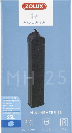 Zolux Aquaya Heater Mini Grzałka 25w Do 10-25l Czarna