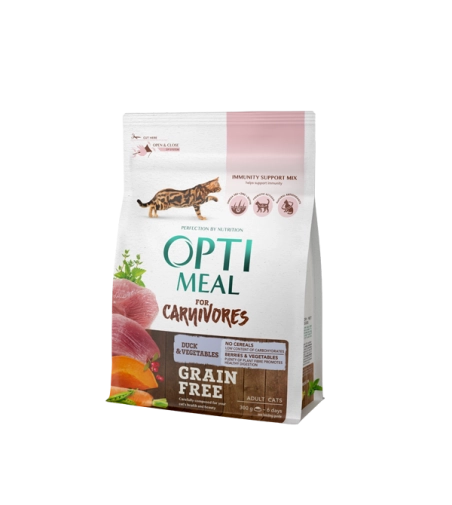 OptiMeal Carnivore Kaczka I Warzywa 300g