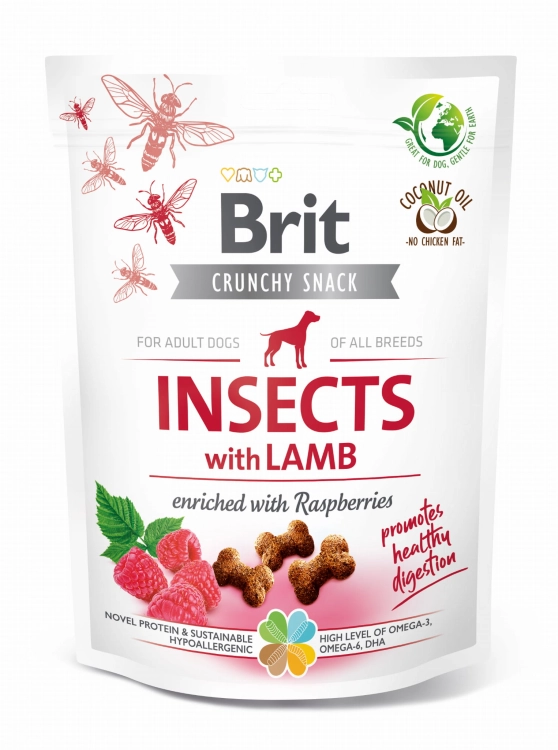 Brit Crunchy Snack Insects With Lamb 200g