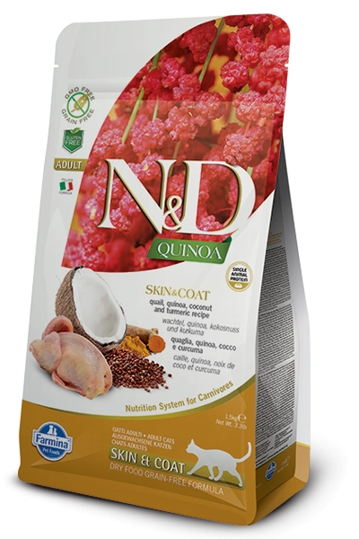 N&D Cat Quinoa Skin&Coat Quail 1,5kg