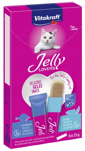 Vitakraft Jelly Lovers Łosoś&Flądra 6x15g