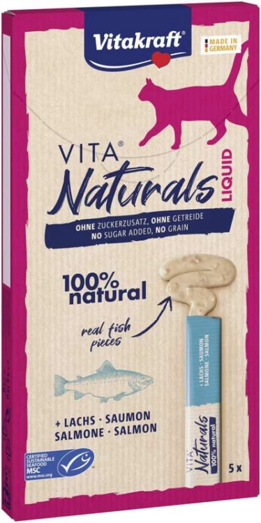 Vitakraft Cat Liquid Vita Naturals Łosoś 5x15g