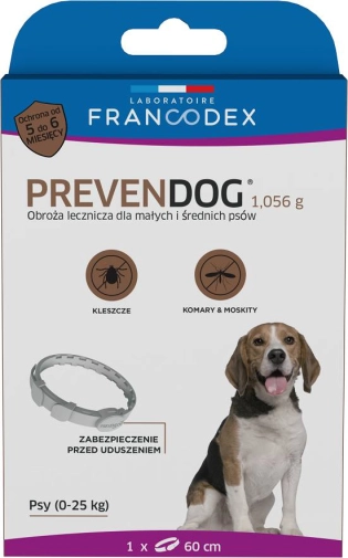 Obroża Dla Psa Przeciw Kleszczom Francodex Prevendog O Wadze Do 25kg 60cm Op. 1szt