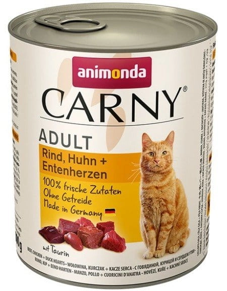 Animonda Carny 800g Wołowina, Kurczak, Kacze Serca