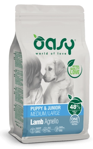 Oasy One Protein Medium Large Puppy Junior Jagnięcina 2,5kg