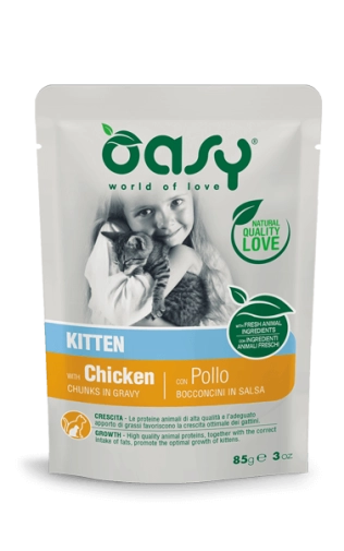 Oasy Lifestage Kitten Kurczak 85g