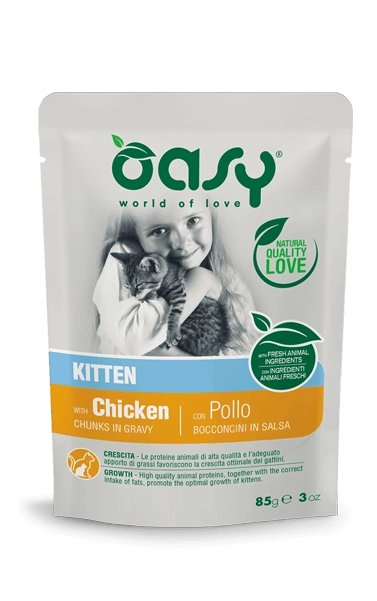 Oasy Lifestage Kitten Kurczak 85g