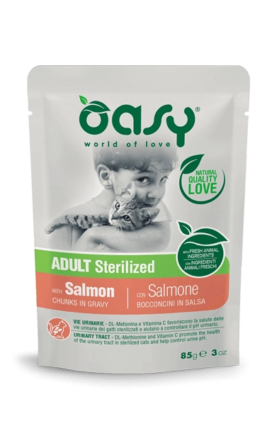 Oasy Lifestage Sterilised Łosoś 85g