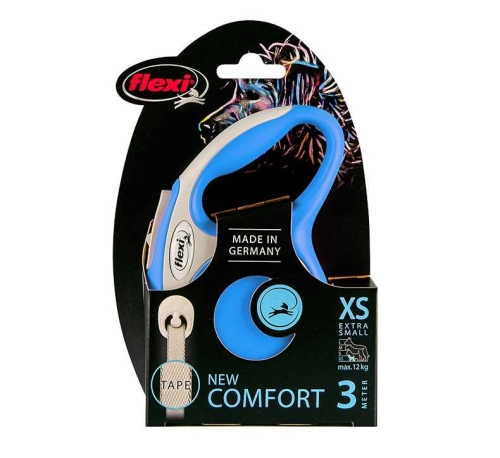 Flexi New Comfort Taśma "XS" 3m Do 12kg Niebieski