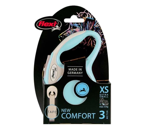 Flexi New Comfort Taśma "XS" 3m Do 12kg Błękitna