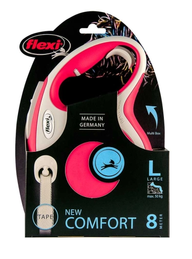 Flexi New Comfort Taśma "L" 8m Do 50kg Czerwona
