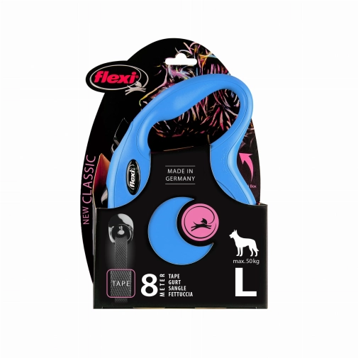Flexi New Classic Taśma "L" 8m Do 50kg Niebieska