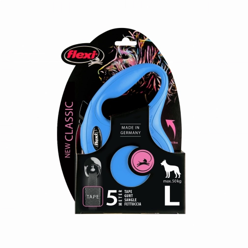 Flexi New Classic Taśma "L" 5m Do 50kg Niebieska