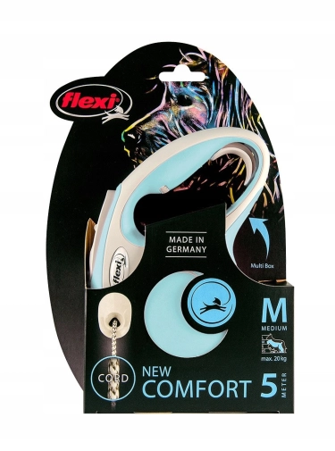 Flexi New Comfort Linka "M" 5m 20kg Błekitna
