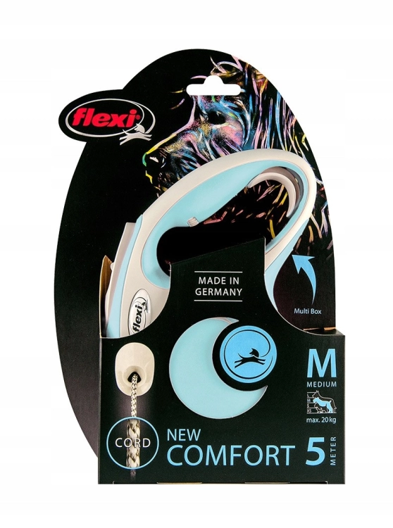 Flexi New Comfort Linka "M" 5m 20kg Błekitna