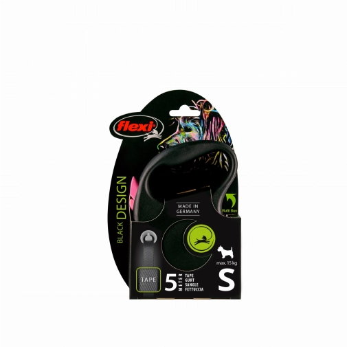 Flexi Black Design Taśma "S" 5m Do 15kg Różowa