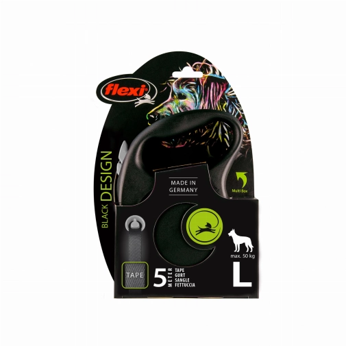 Flexi Black Design Taśma "L" 5m Do 50kg Czarna