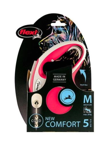 Flexi New Comfort Linka "M" 5m 20kg Czerwona