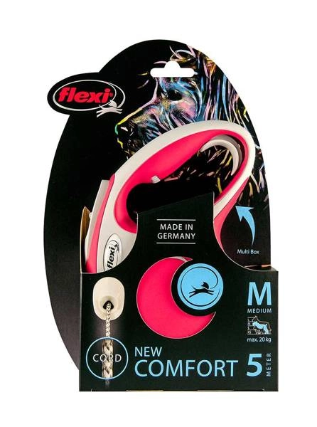 Flexi New Comfort Linka "M" 5m 20kg Czerwona